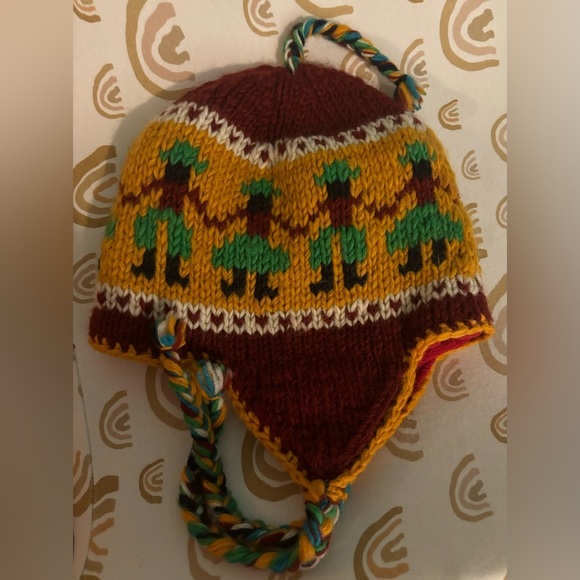 Himalayan Handicraft Centre 100% Wool Handmade in Nepal Ear Flap Unisex Hat - Picture 1 of 5